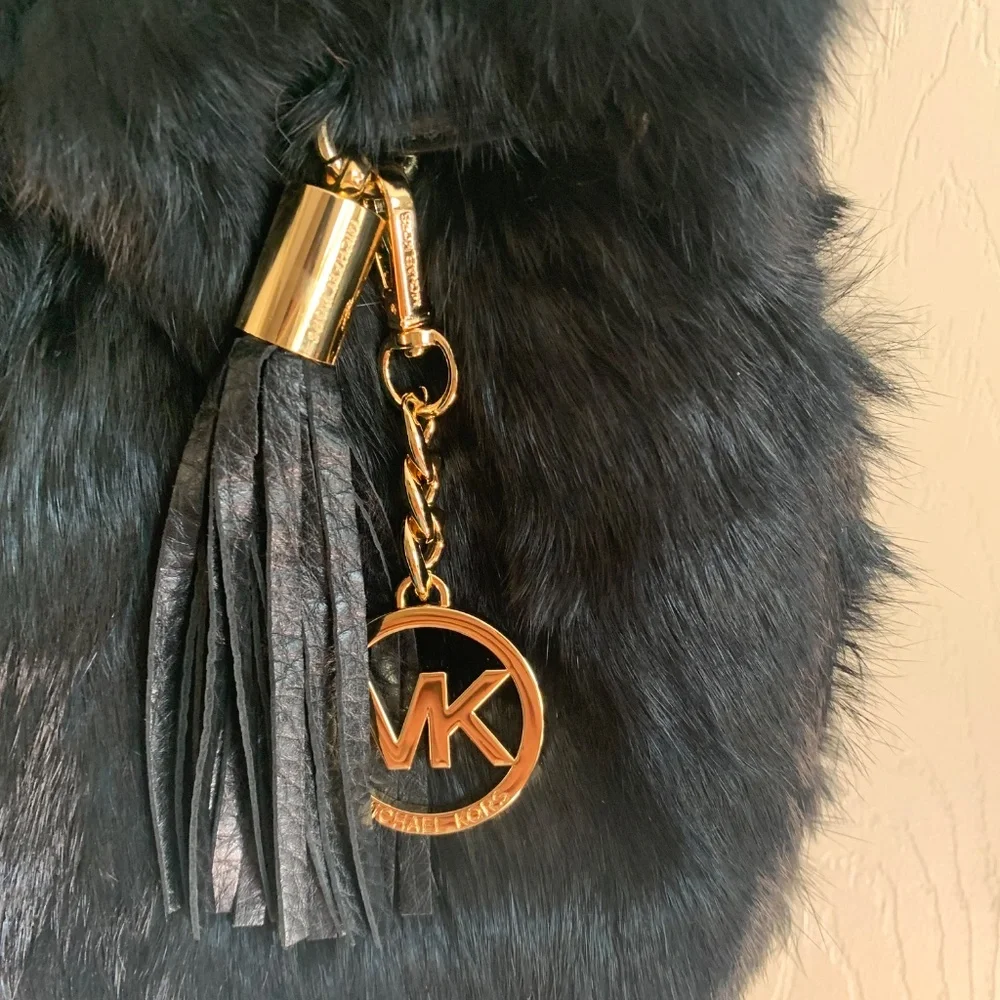 Michael Kors Black Small Fur Crossbody Handbag